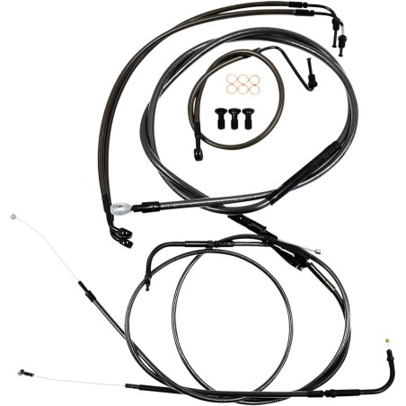 Standard Midnight Braided Handlebar Cable Brake Line Kit