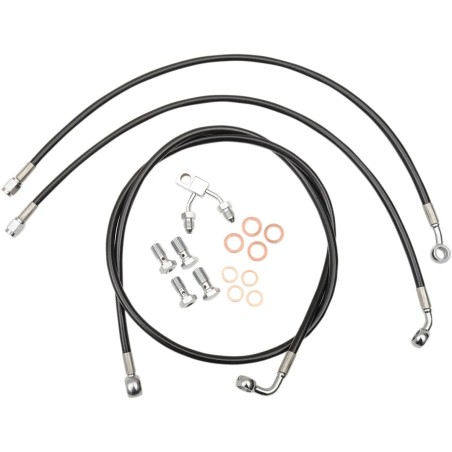 Black Braided Brake Line Kit