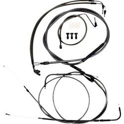 Kit câble de guidon/durite de frein tressé Standard Midnight