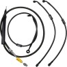 Kit câble de guidon/durite de frein tressé Standard Midnight