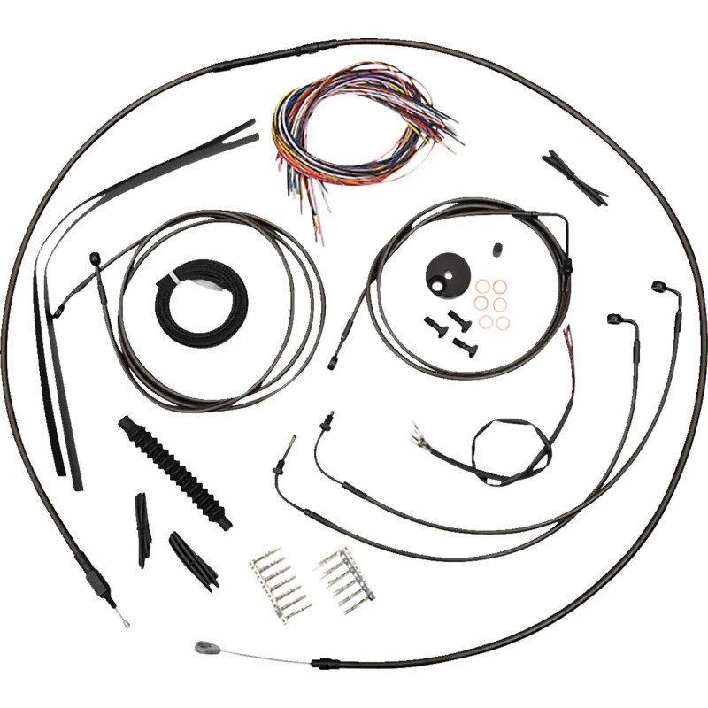 Kit complet câbles/ligne de frein tressés Midnight pour guidon