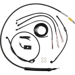 Complete Midnight Braided Handlebar Cable Brake Line Kit