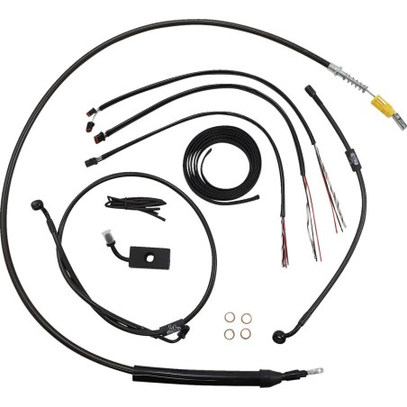 Complete Midnight Braided Handlebar Cable Brake Line Kit