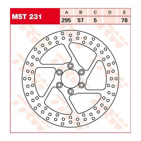 Round Fixed Brake Rotor 250-299mm