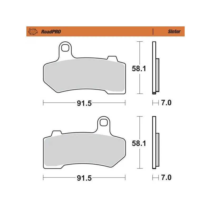 RoadPRO Sinder Brake Pad Front