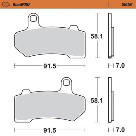 RoadPRO Sinder Brake Pad Rear