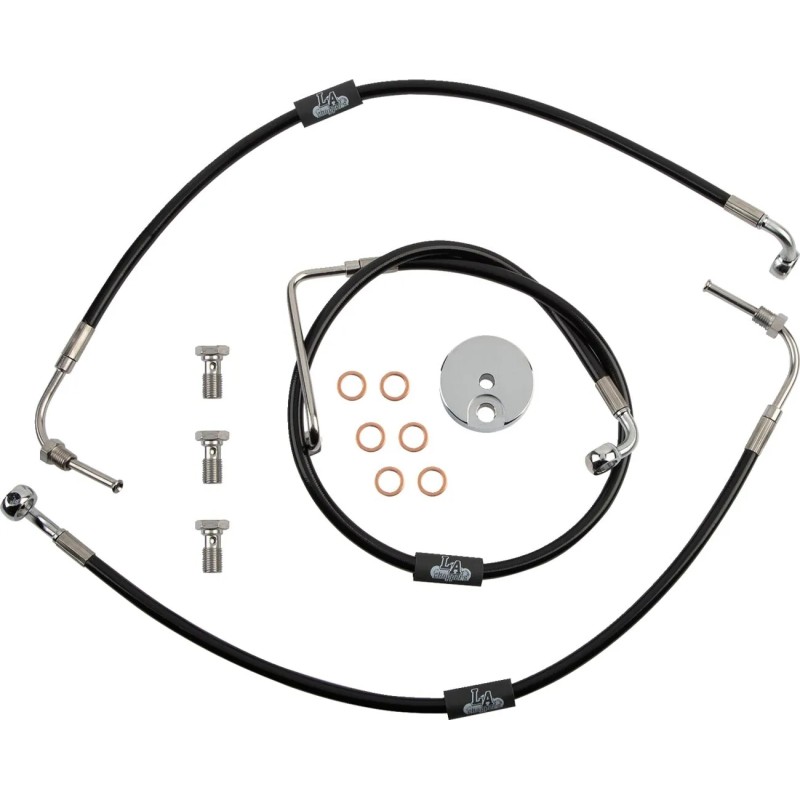 Black Braided Brake Line Kit