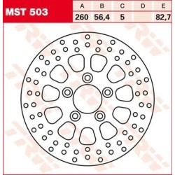 Round Fixed Brake Rotor 250-299mm