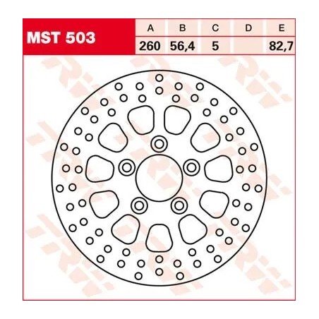 Round Fixed Brake Rotor 250-299mm