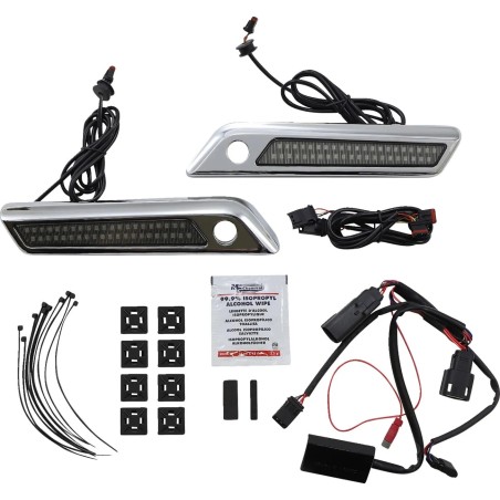 Feux d'accentuation bicolores pour verrou de sacoche