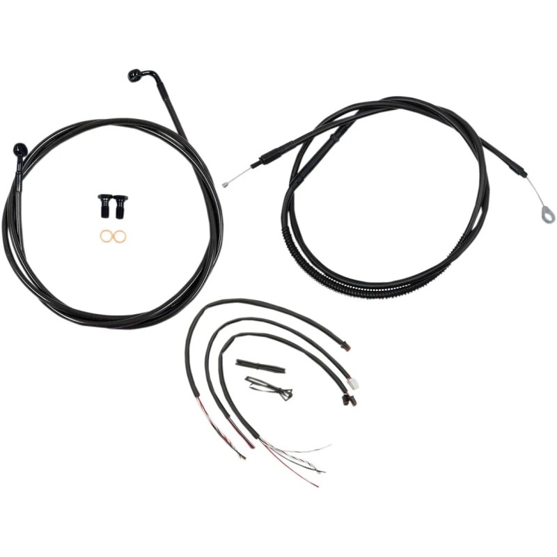 Complete Midnight Braided Handlebar Cable Brake Line Kit