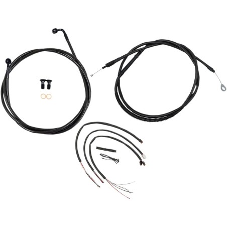 Complete Midnight Braided Handlebar Cable Brake Line Kit