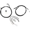 Complete Midnight Braided Handlebar Cable Brake Line Kit