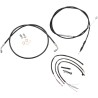 Complete Black Vinyl Braided Handlebar Cable Brake Line Kit