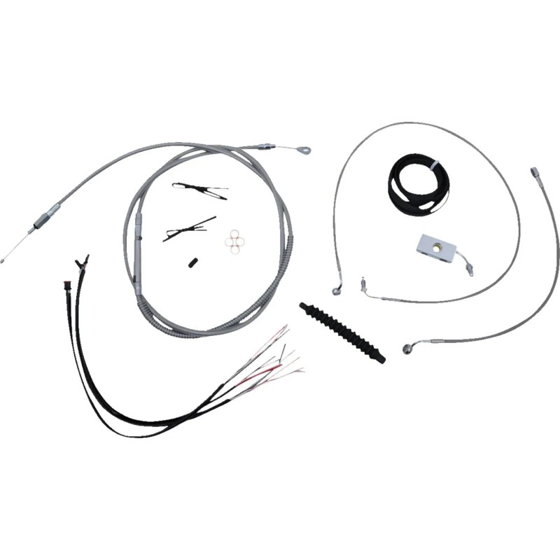Complete Stainless Braided Handlebar Cable Brake Line Kit