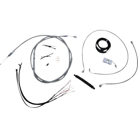 Complete Stainless Braided Handlebar Cable Brake Line Kit