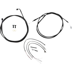Complete Midnight Braided Handlebar Cable Brake Line Kit