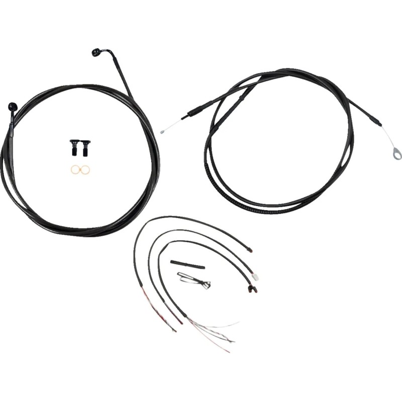 Kit complet câbles/ligne de frein tressés Midnight pour guidon