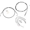 Kit complet câble/ligne de frein tressé vinyle noir pour guidon