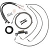 Complete Stainless Braided Handlebar Cable Brake Line Kit