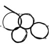 Kit complet câble/ligne de frein tressé vinyle noir pour guidon