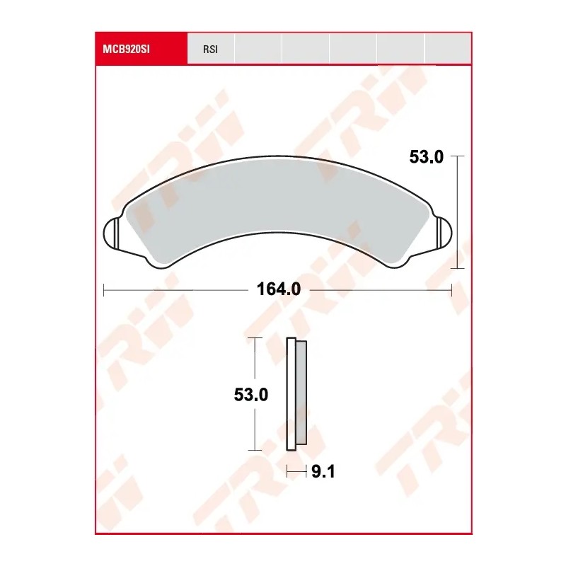 Plaquettes de frein racing tout-terrain frittées RSI Series
