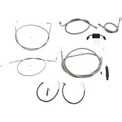Complete Stainless Braided Handlebar Cable Brake Line Kit