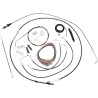 Complete Black Vinyl Braided Handlebar Cable Brake Line Kit
