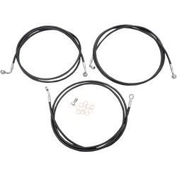 Black Braided Brake Line Kit