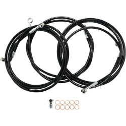 Black Braided Brake Line Kit
