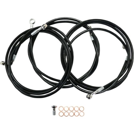 Black Braided Brake Line Kit
