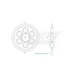 STANDARD SPROCKET REAR 520
