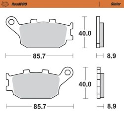 RoadPRO Sinder Brake Pad Rear