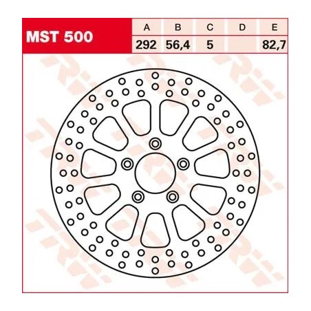 Round Fixed Brake Rotor 250-299mm