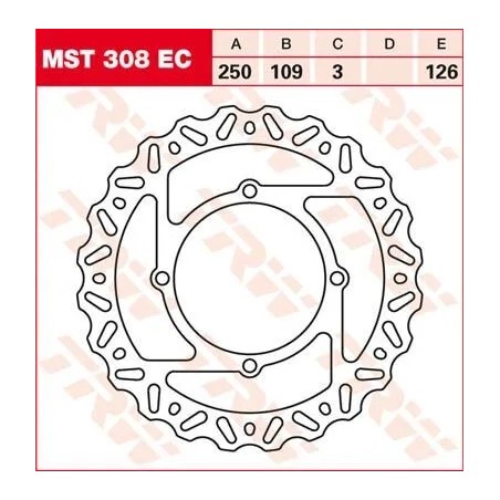 EC Cross Design Brake Rotor