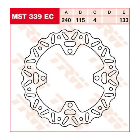 EC Cross Design Brake Rotor