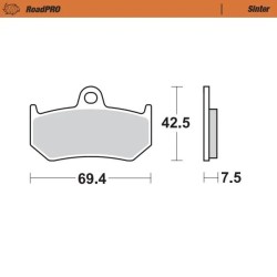 RoadPRO Sinder Brake Pad Rear