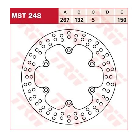 Round Fixed Brake Rotor 250-299mm