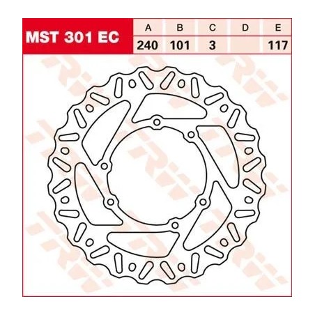 EC Cross Design Brake Rotor