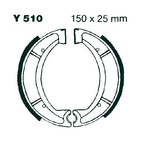 Mâchoire de frein rainurée « G »