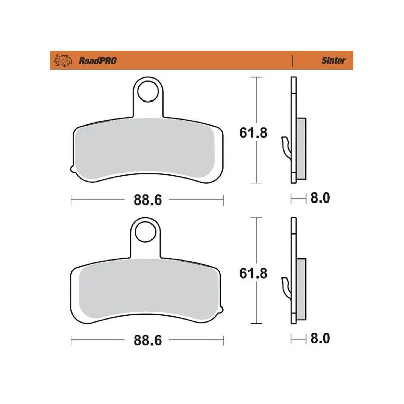 RoadPRO Sinder Brake Pad Front
