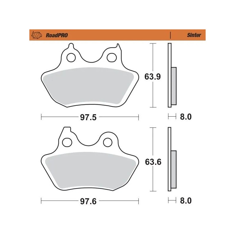 RoadPRO Sinder Brake Pad Rear