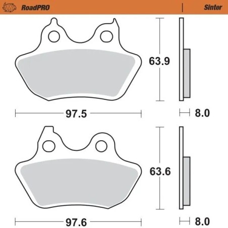 RoadPRO Sinder Brake Pad Rear