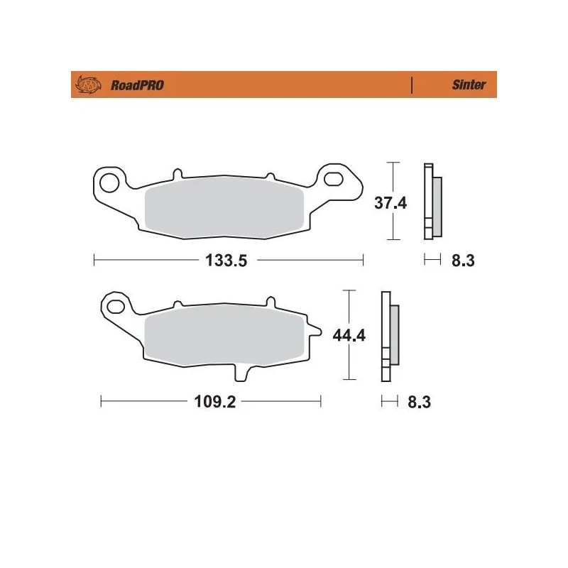 RoadPRO Sinder Brake Pad Front