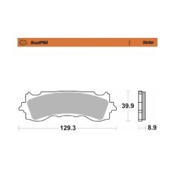 RoadPRO Sinder Brake Pad Front