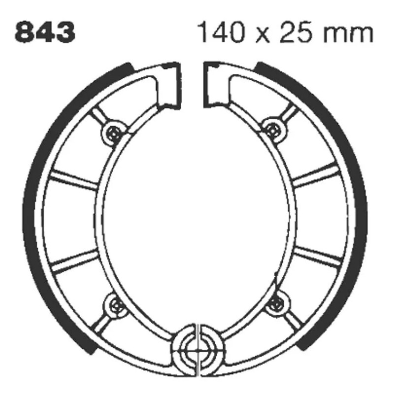 G  Grooved Brake Shoe