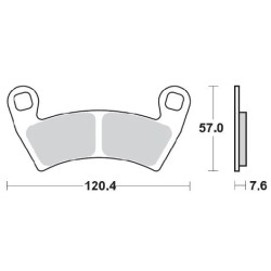 Plaquettes de frein pour quad Nitro