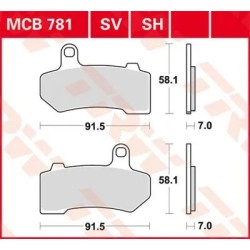 SH Series Sindered Rear Brake Pads