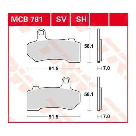 SH Series Sindered Rear Brake Pads