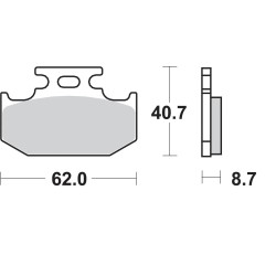 HF Street Ceramic Organic Brake Pads
